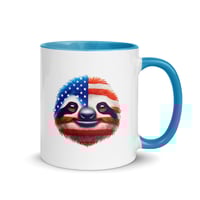 Image 11 of Independence Day Sloth USA Flag Coffee Mug