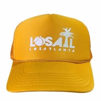 Image 2 of Peach Palm Trucker Hats (Multiple Colors)