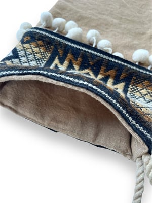 Image of CHRISTMAS STOCKING - TAN/BLACK