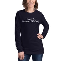 Image 3 of "I am A Woman of God" Long Sleeve Tee