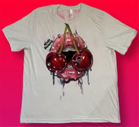 Image 1 of “CHERRY PIE” HAND PAINTED T-SHIRT 2XL