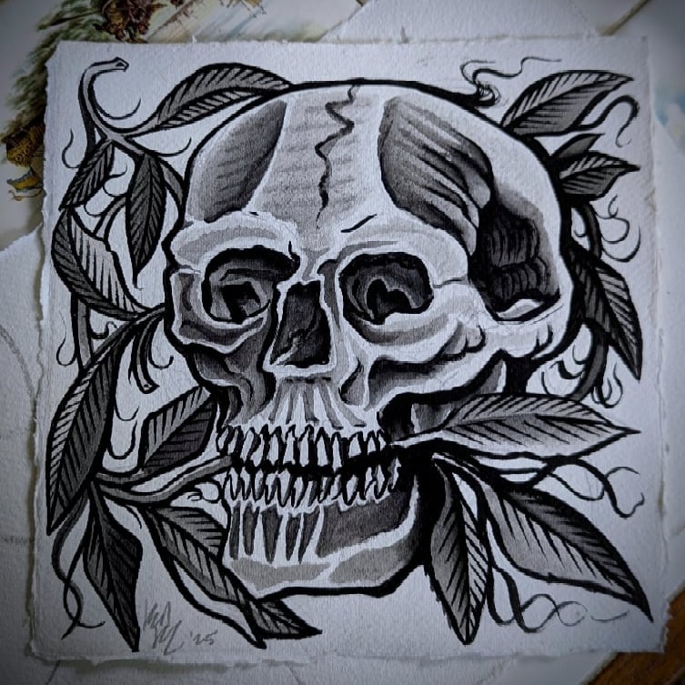 Image of Skull greywash - Original