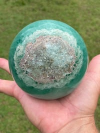 Image 4 of Green Fluorite Sphere #1171