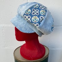 Image 3 of Acid wash Denim and Floral hat 