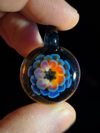 Image 3 of Opalized psychedelic sunflower pendant....