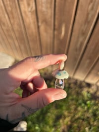 “ghouls & ghosts” mushroom pendant