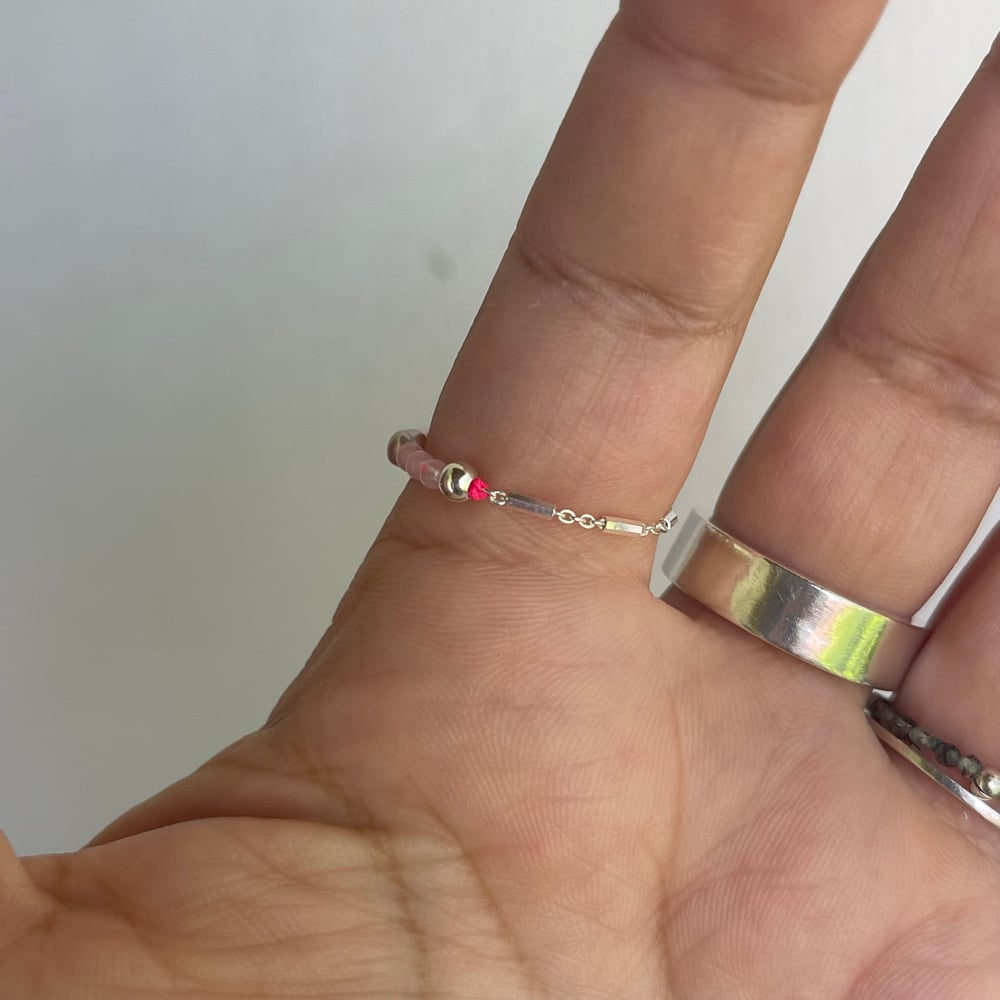 Image of Pink quartz ring