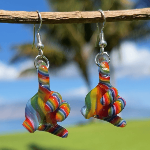 Image of Rainbow Hang Loose Earring Set