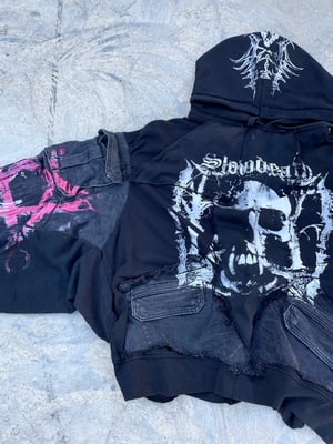 Image of SLOWDEATH DENIM HOODIE