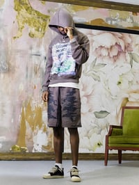 Image 2 of LOAMAI CHARCOAL RHINESTONE SHORTS