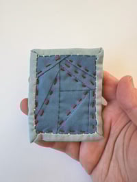 Image 2 of Blues- teeny tiny art quilt 