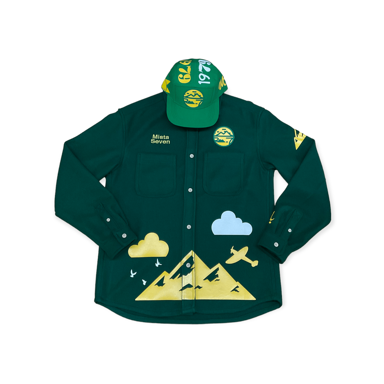 Image of Mista Seven Arctic Mountaineer Button UP KellyGreen/Yellow