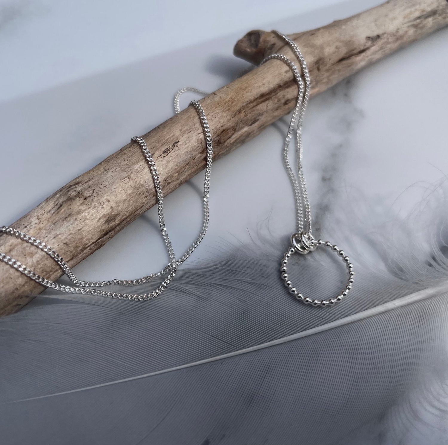 Image of Handmade Sterling Silver Enzo Circle Pendant