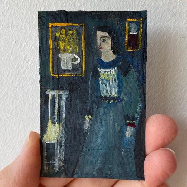 Image of evening in the attic - a portrait with chair