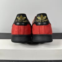 Image 2 of ADIDAS DISNEY X STAN SMITH PETER PAN CAPTAIN HOOK MENS SHOES SIZE 10 SUEDE RED BLACK NEW