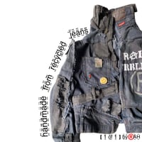 Image 2 of [ 1 of 1 ] handmade recycled jean jacket 