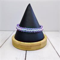 Image 2 of Cotton Candy Zipper Beaded Stretch Bracelet