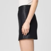 Image 2 of BLANK NYC genuine black leather mini skirt 