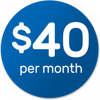 $40/Month ($0 Startup)