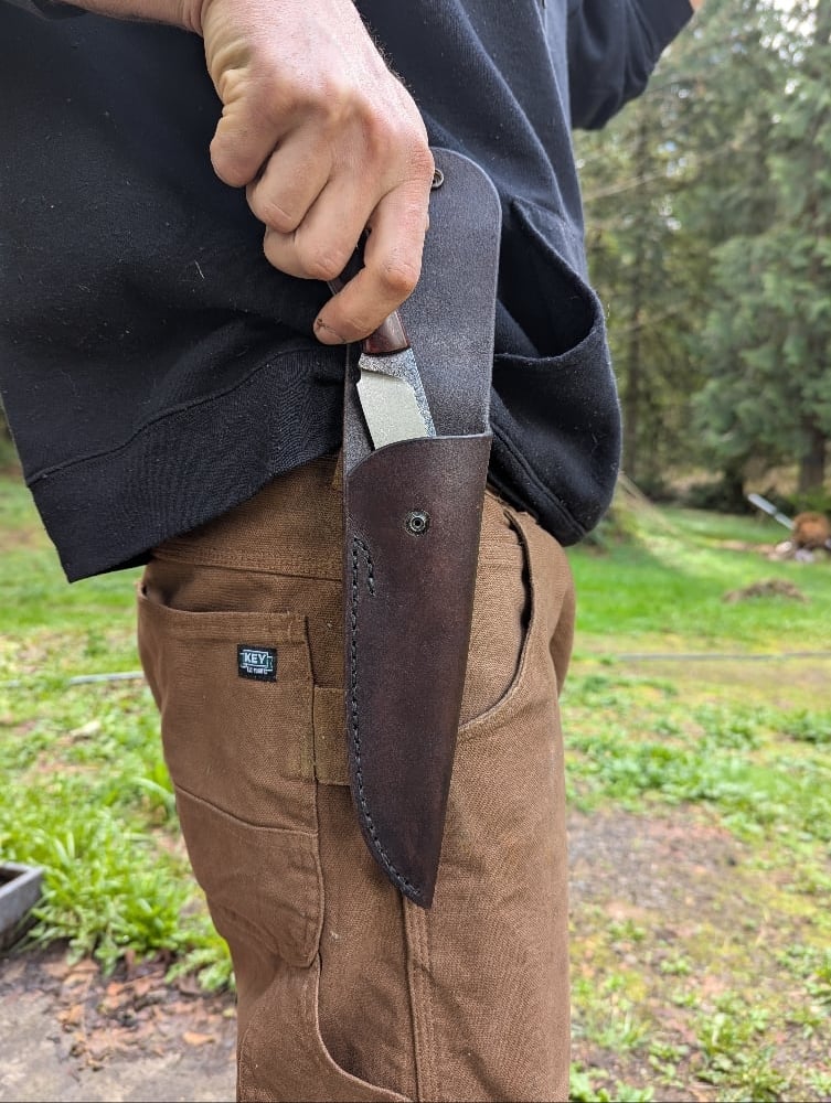 Image of Bushcraft knife, Full-tang, Brazilian Cherry 