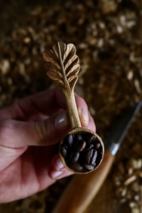 Image 5 of ‘ Oak Leaf Handle Coffee Scoop