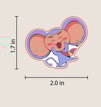 Image 2 of Kawaii Silly Monkey Chu-Chu Vinyl Sticker - 2 Inch