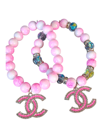Image 1 of Inspired© Pink CC Charm Bracelets