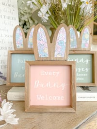 Image 2 of SALE! Floral Bunny Signs ( 3 Options )