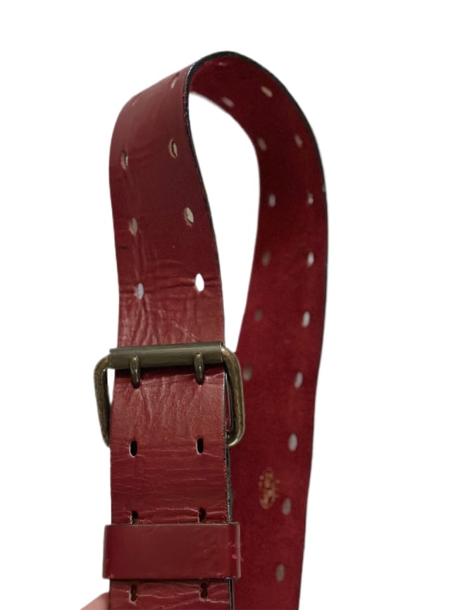 early 70s double-prong leather belt 