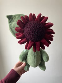 Image 1 of Dark Red Sunflower Flora Folk Doll