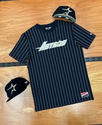 Image 1 of New Era Navy Gold Stripe SS Tee