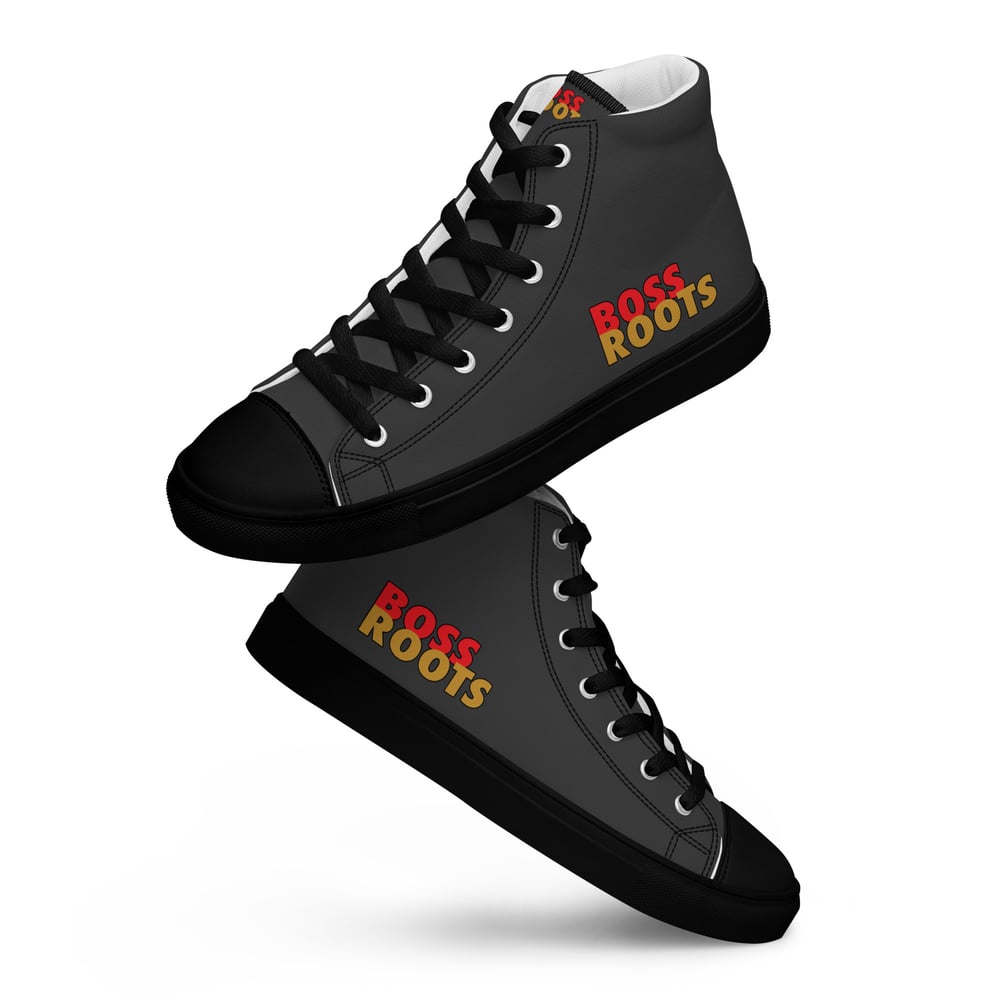 NEW! Grey High Top Canvas Shoes men's sizes