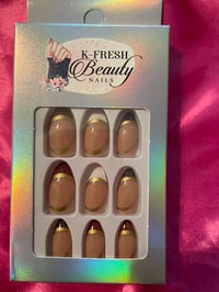 Nails - Short (Color Tips/Gold)