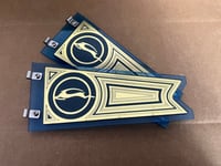 BLUE/GOLD FLAGS (PAIR) “IMPALA DEER” 