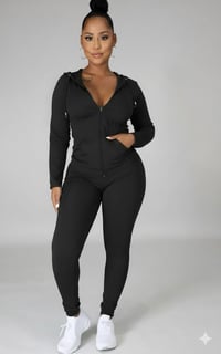 Image 1 of “On the Go” Zip-up Hooded Tracksuit