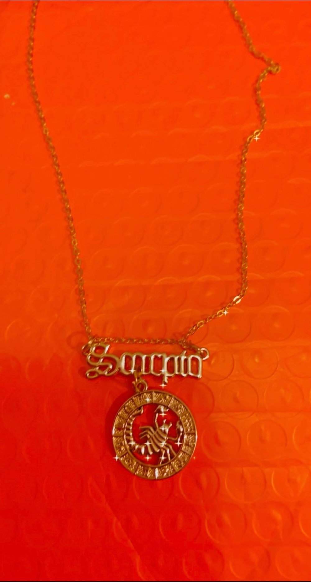 Image of zodiac sign necklaces