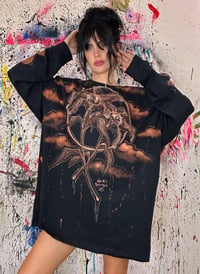 Image 4 of “BEAUTIFUL BIZARRE” BLEACH PAINTED LONG SLEEVE T-SHIRT 2XL