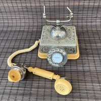 Image 2 of Dual Lofi Telephone Microphone • French Continental Style • 70s • Altered by Varium