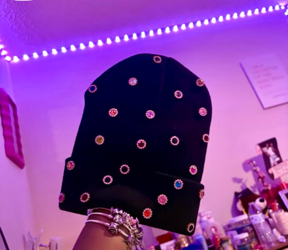 Image of gem beanie hats