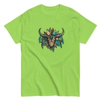 Image 1 of Unisex classic tee, Turquoise and Brown Skull Tee, Western