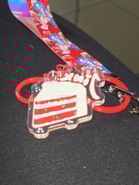 Image 5 of [LIMITED] RED LATEX KEYCHAIN LANYARD WITH CHARM