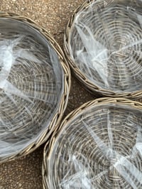 Image 2 of NEW Lined Signature Round Rattan Tray