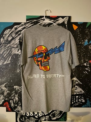 BTS 'OG Skull Orange Patchwork' Grey T-shirt