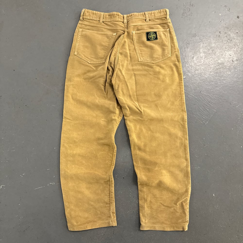 Image of 1980s Stone Island Brush Cotton Trousers, Size 30''x 28''