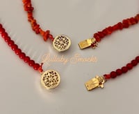Image 4 of 16” orange chip coral necklace 