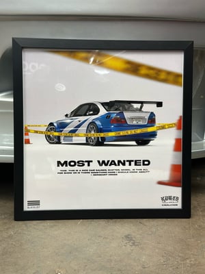 Image of NFSMW E46 M3 GTR POSTER BY KUWTB X BLACKLIST GARAGE