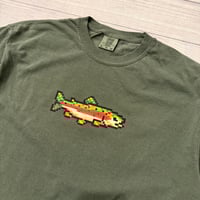 Image 2 of 8 Bit Rainbow Trout Tee