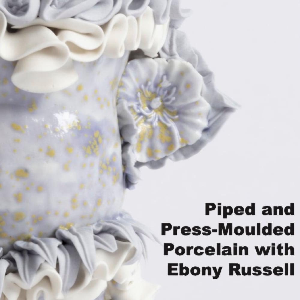 Image of  Piped and Press Moulded Porcelain with Ebony Russell