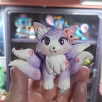 Purple kitsune (air dry clay)