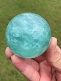 Image 1 of Aqua Fluorite Crystal Sphere #1830